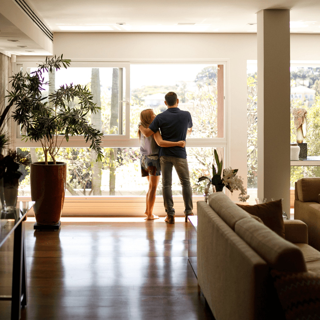 Couple at home